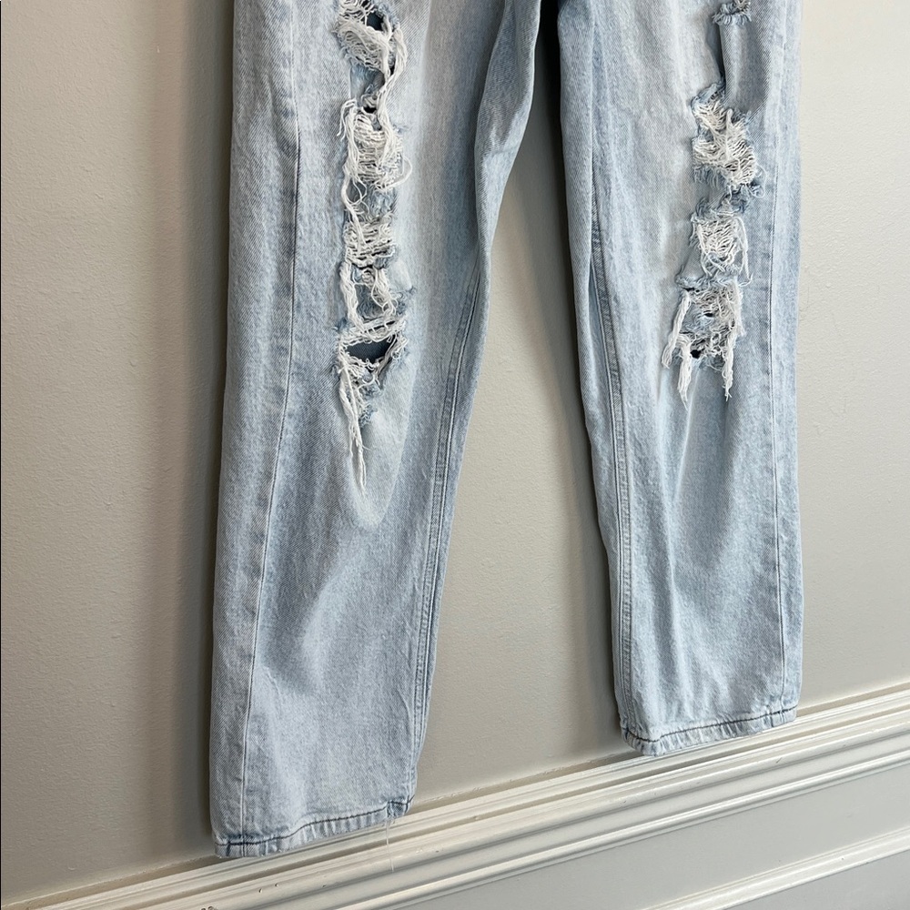 Edgely women’s 4 jeans mid rise cropped distressed relaxed boyfriend - Picture 12 of 16